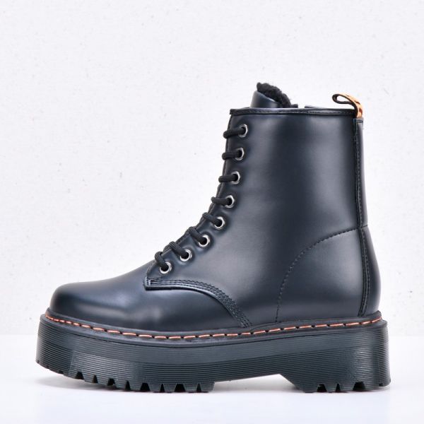 Women's boots Niunailun Black with fur art 778-1