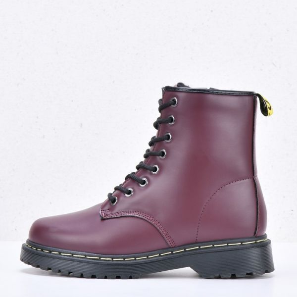 Women's boots Niunailun Red with fur art 801-2-1