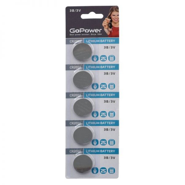Batteries GoPower CR2016 art 2721
