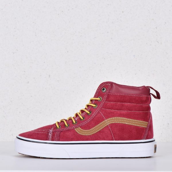 Vans Red sneakers with fur art w110-7